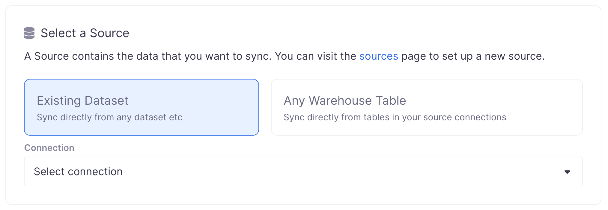 Select your source data in Census